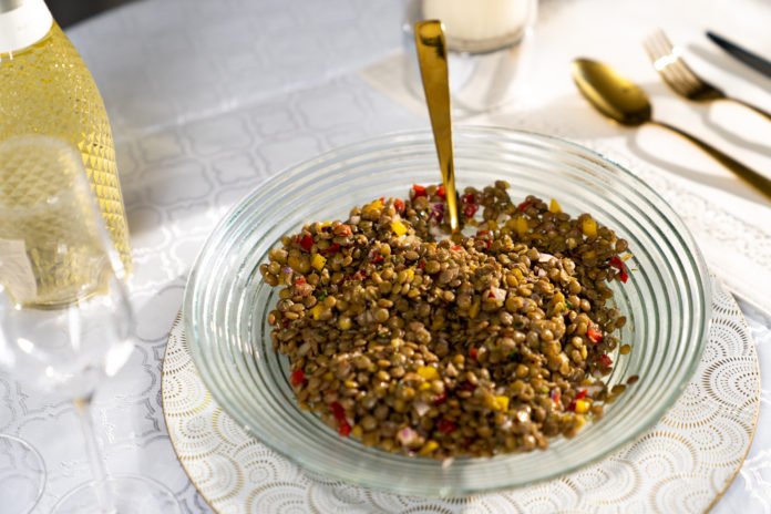salada de lentilha